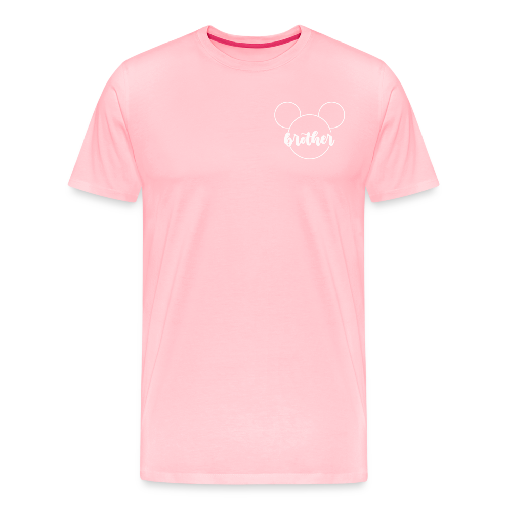 Men's Premium T-Shirt BN MICKEY BROTHER WHITE - pink