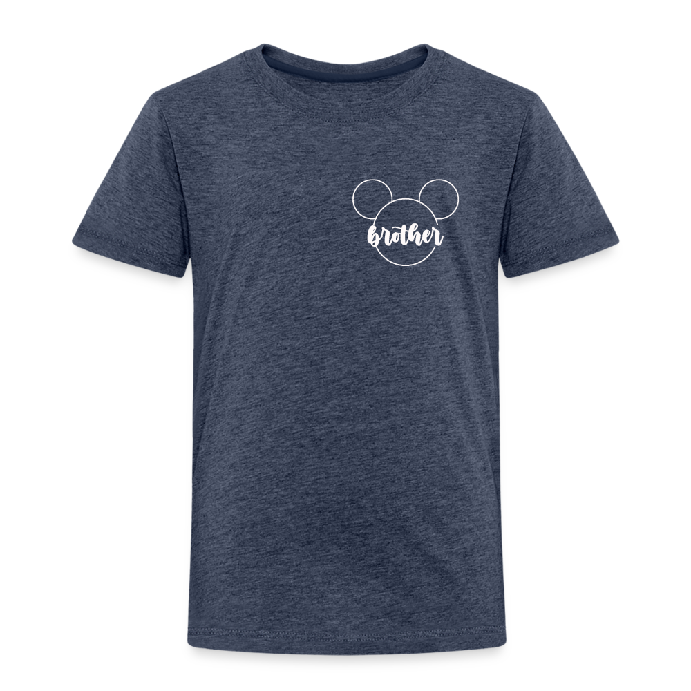 Toddler Premium T-Shirt BN MICKEY BROTHER WHITE - heather blue