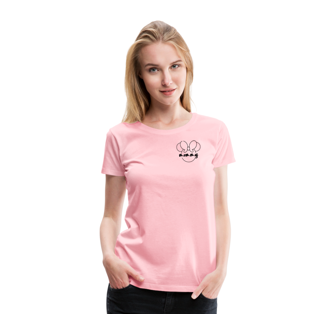 Women’s Premium T-Shirt BN MINNIE MOMMY BLACK - pink