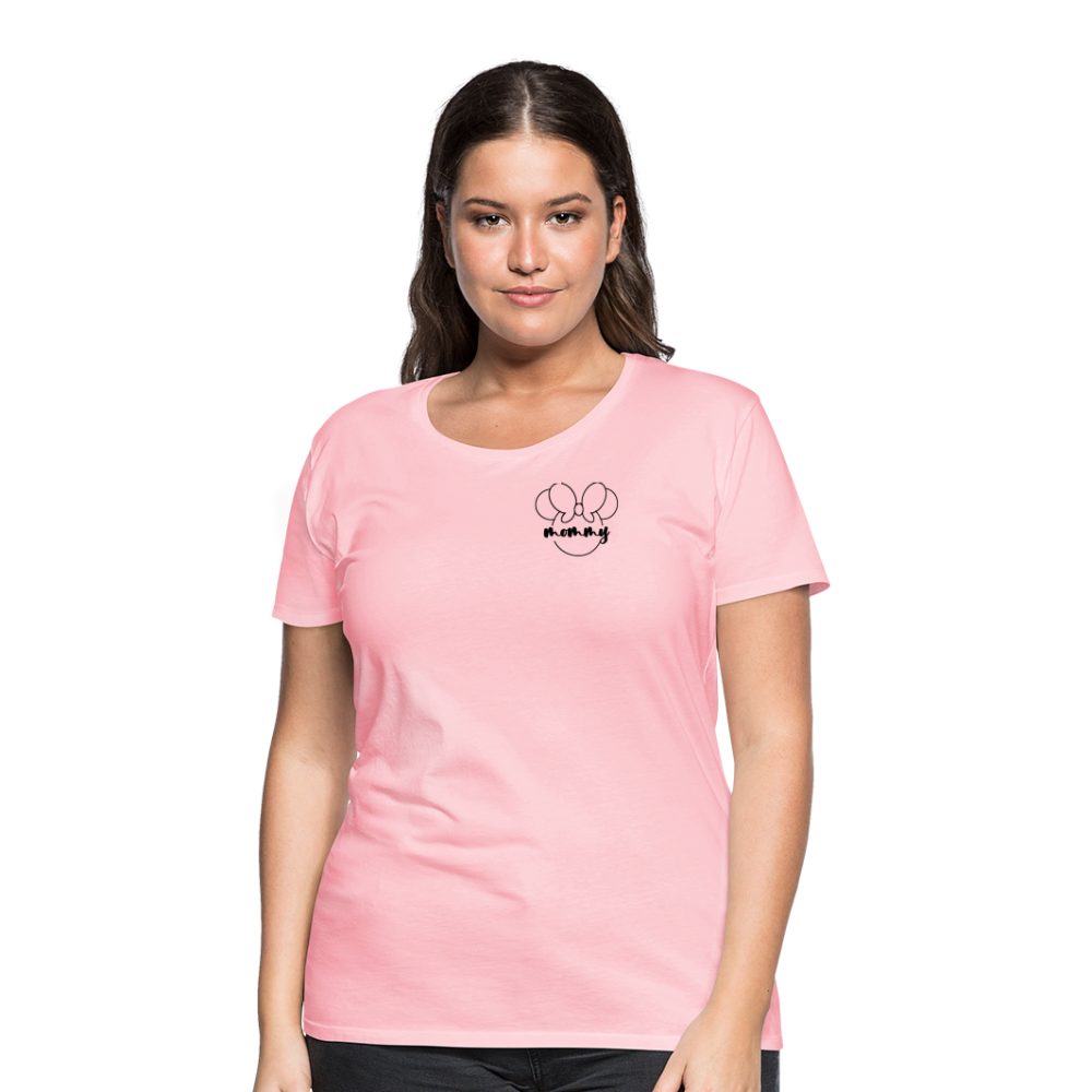 Women’s Premium T-Shirt BN MINNIE MOMMY BLACK - pink