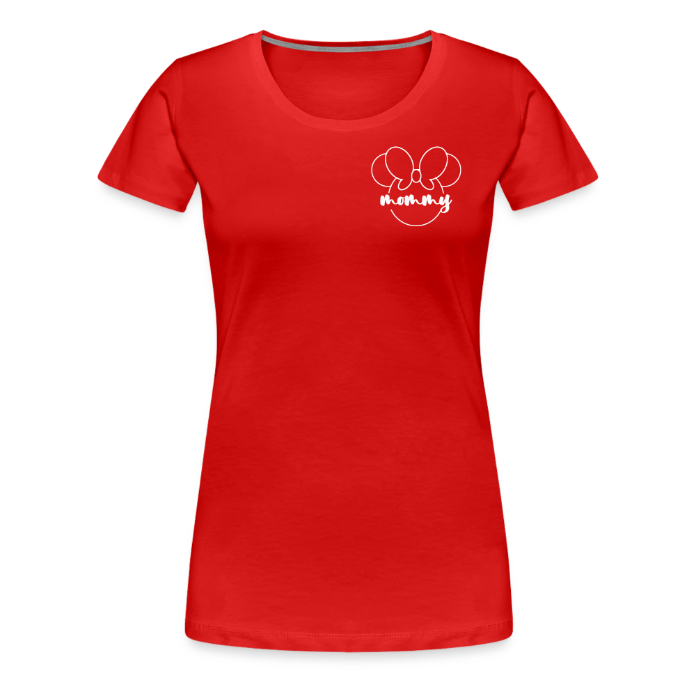 Women’s Premium T-Shirt BN MINNIE MOMMY WHITE - red