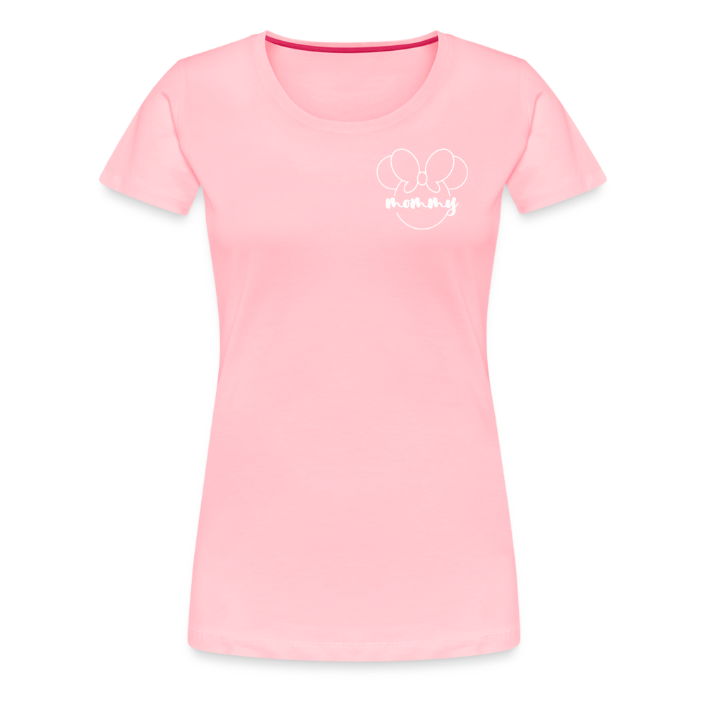 Women’s Premium T-Shirt BN MINNIE MOMMY WHITE - pink