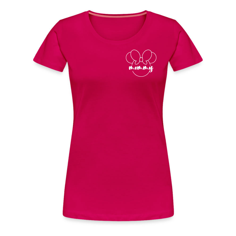 Women’s Premium T-Shirt BN MINNIE MOMMY WHITE - dark pink