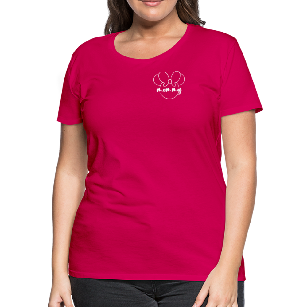 Women’s Premium T-Shirt BN MINNIE MOMMY WHITE - dark pink