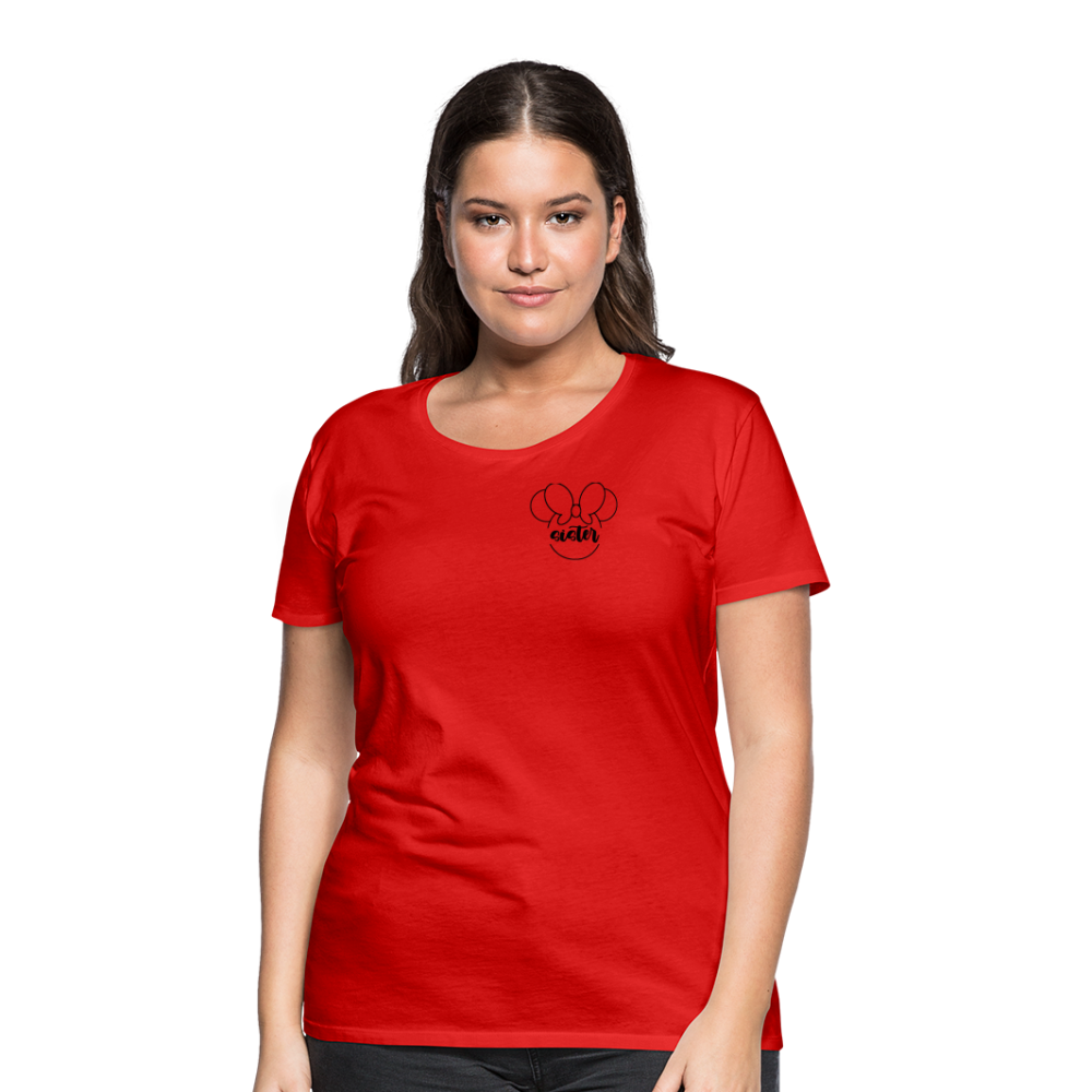 Women’s Premium T-Shirt BN MINNIE SISTER BLACK - red