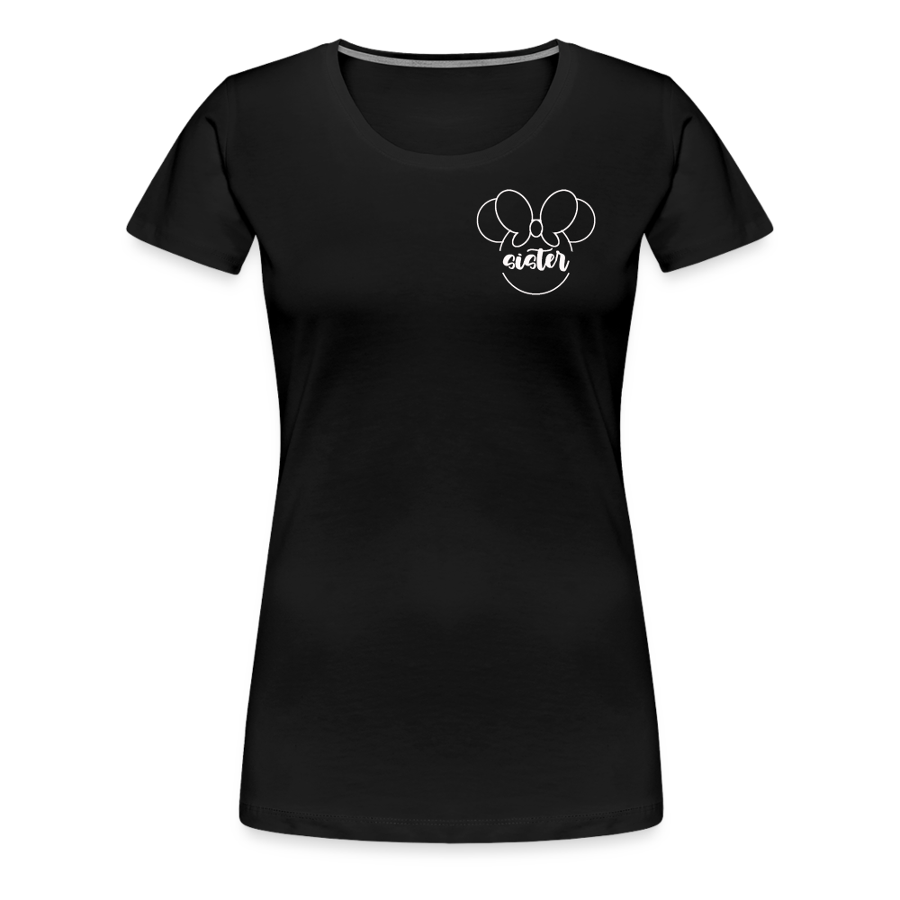 Women’s Premium T-Shirt BN MINNIE SISTER WHITE - black