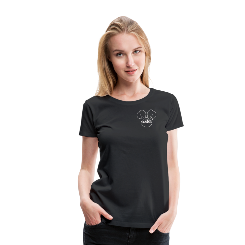 Women’s Premium T-Shirt BN MINNIE SISTER WHITE - black