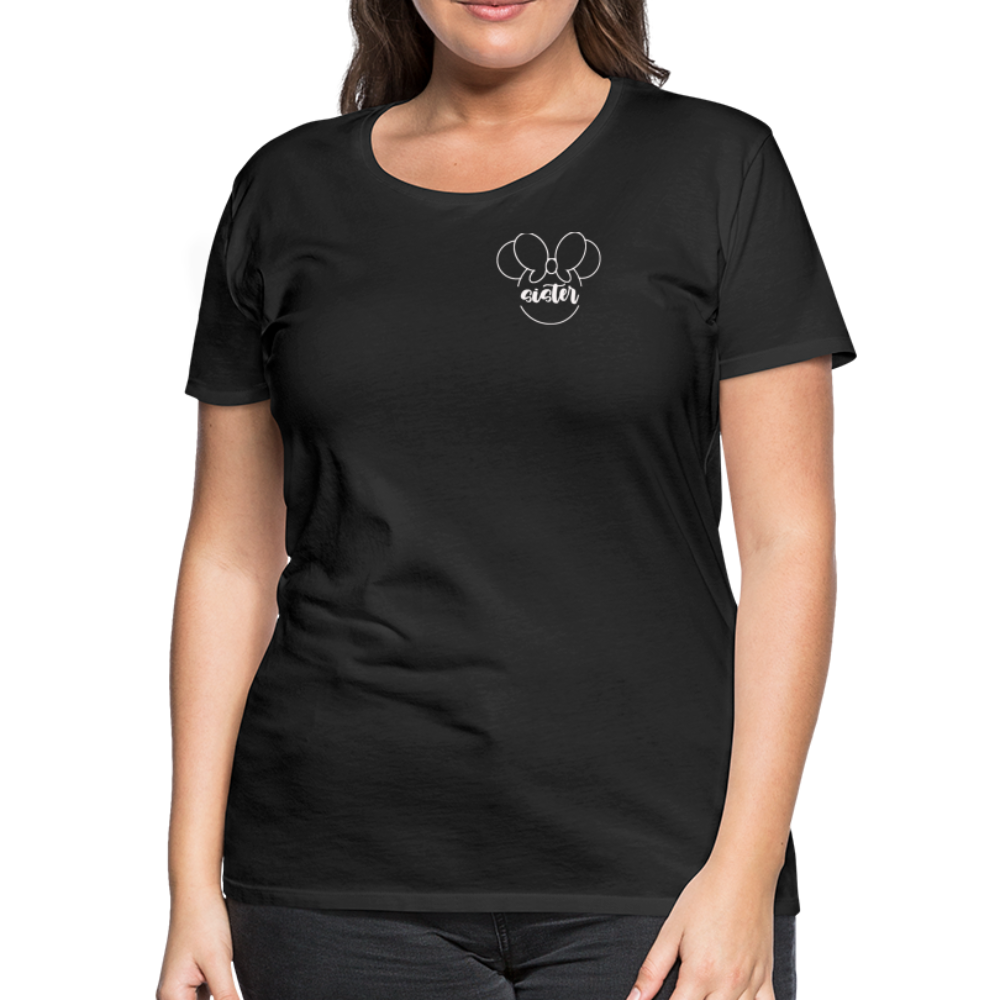 Women’s Premium T-Shirt BN MINNIE SISTER WHITE - black