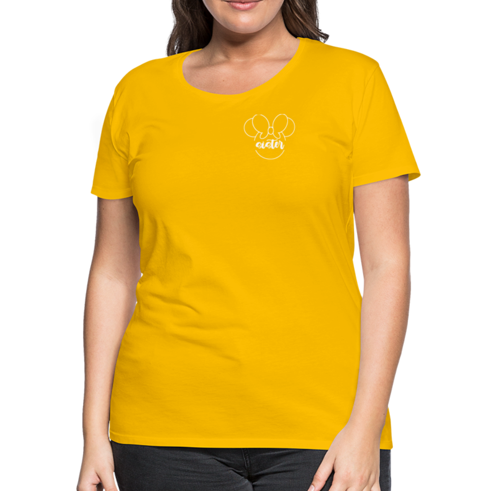 Women’s Premium T-Shirt BN MINNIE SISTER WHITE - sun yellow
