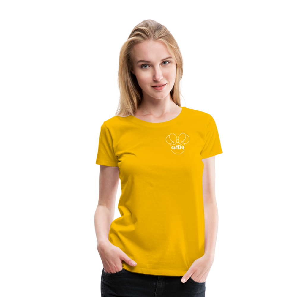 Women’s Premium T-Shirt BN MINNIE SISTER WHITE - sun yellow