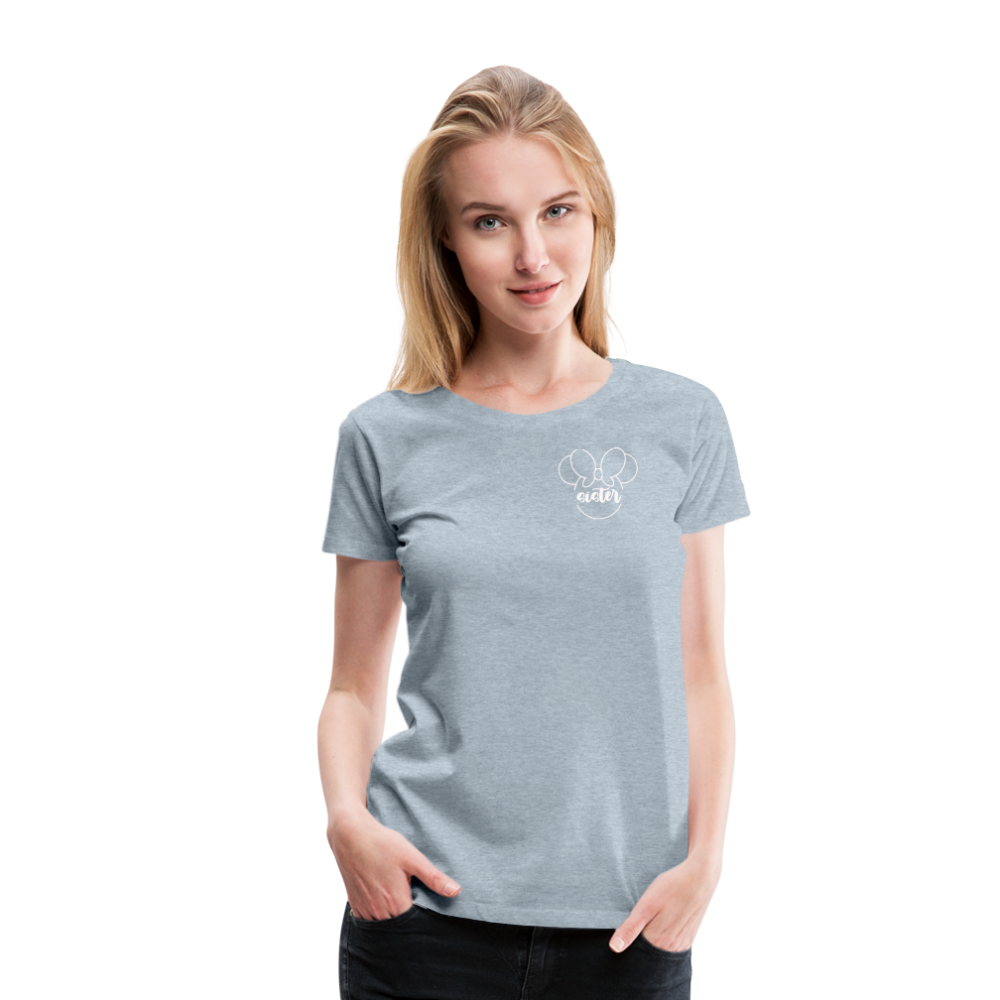 Women’s Premium T-Shirt BN MINNIE SISTER WHITE - heather ice blue