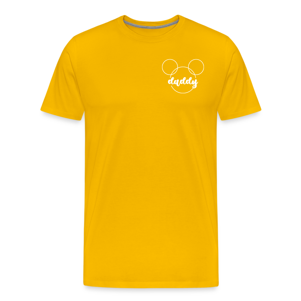 Men's Premium T-Shirt BN MICKEY DADDY BLACK - sun yellow