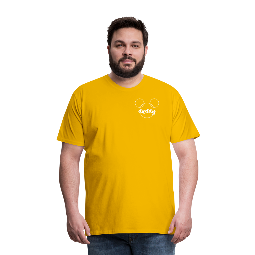 Men's Premium T-Shirt BN MICKEY DADDY BLACK - sun yellow