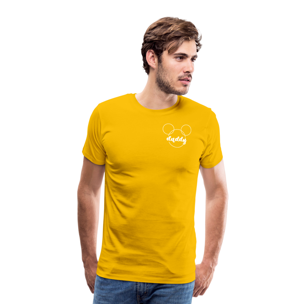 Men's Premium T-Shirt BN MICKEY DADDY BLACK - sun yellow