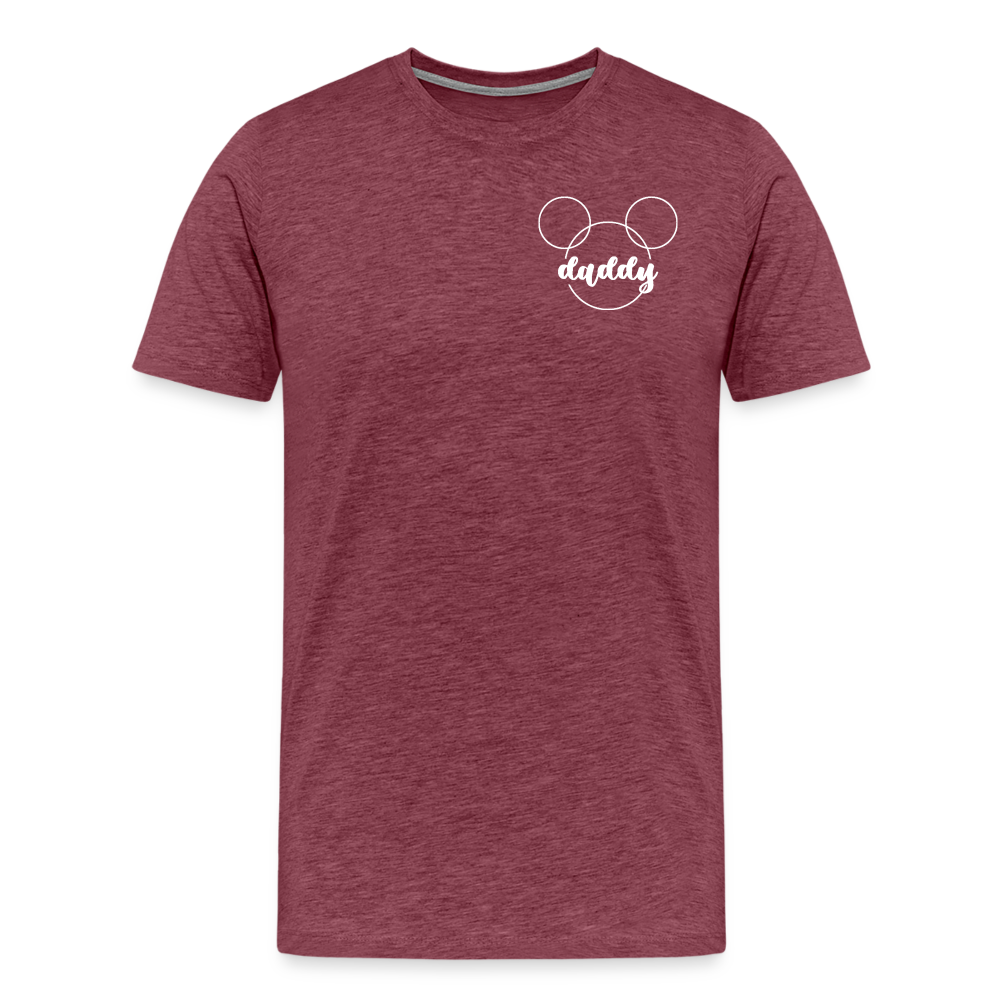 Men's Premium T-Shirt BN MICKEY DADDY BLACK - heather burgundy