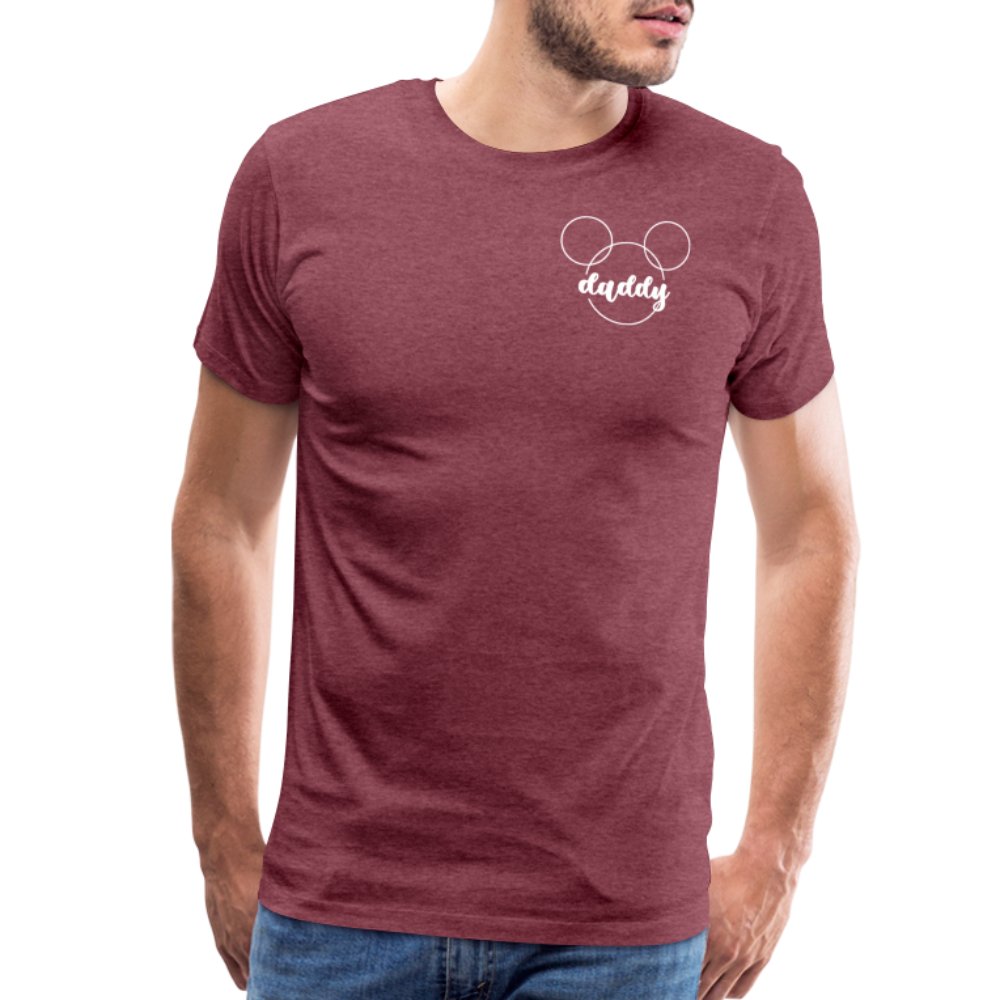 Men's Premium T-Shirt BN MICKEY DADDY BLACK - heather burgundy