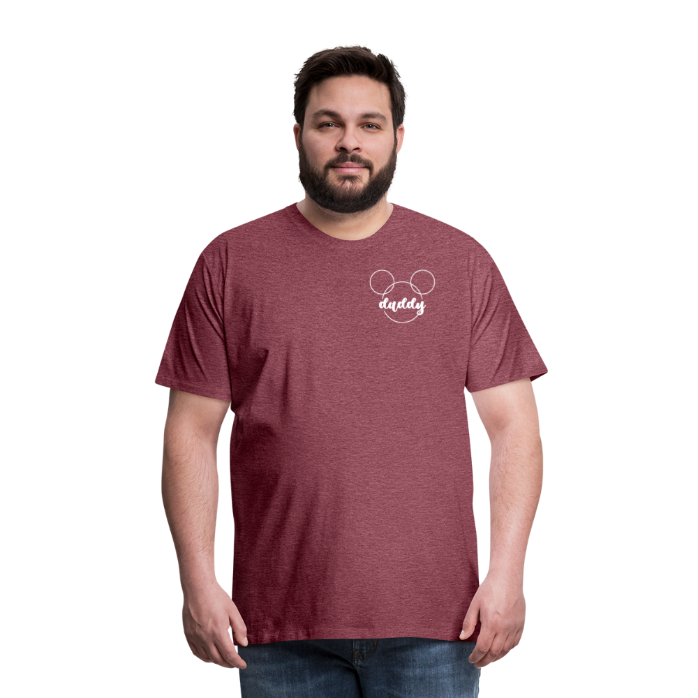 Men's Premium T-Shirt BN MICKEY DADDY BLACK - heather burgundy