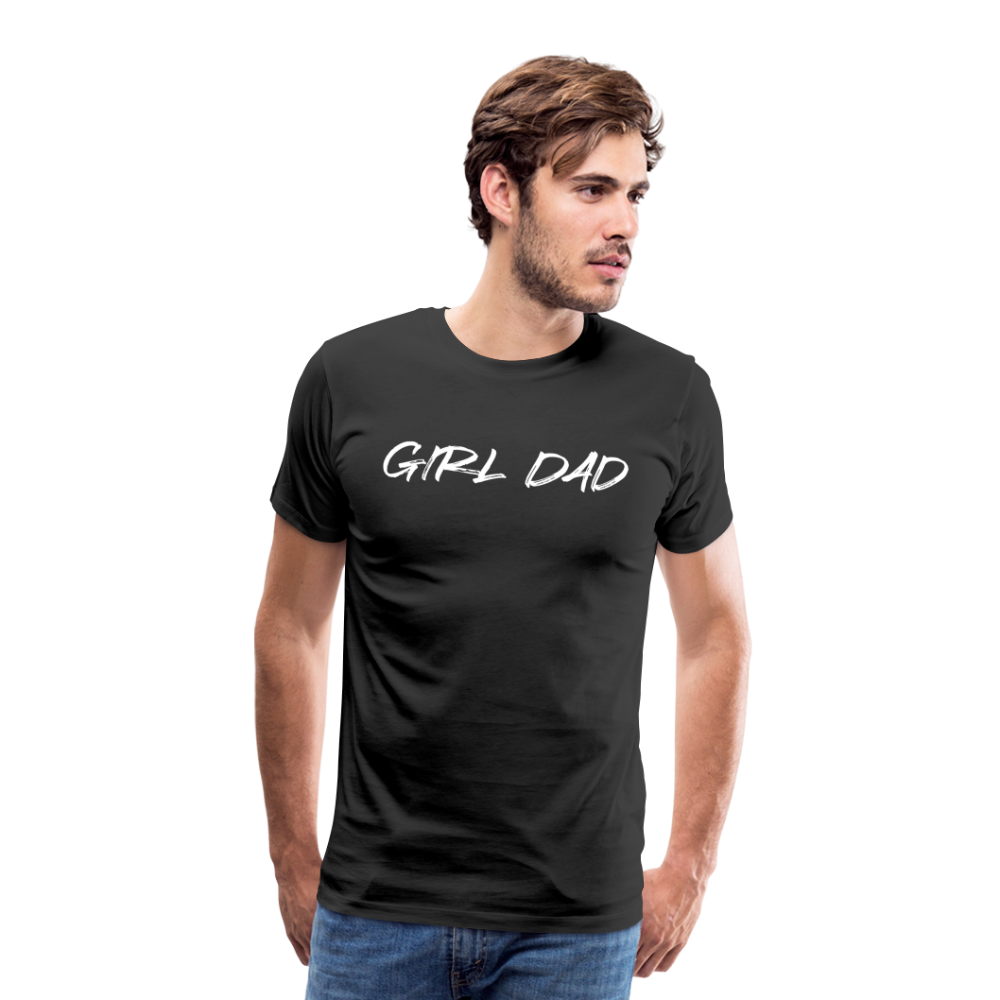 Men's Premium T-Shirt GIRL DAD WHITE - black