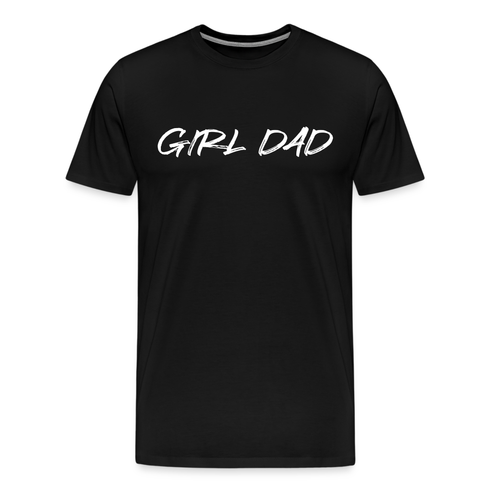 Men's Premium T-Shirt GIRL DAD WHITE - black