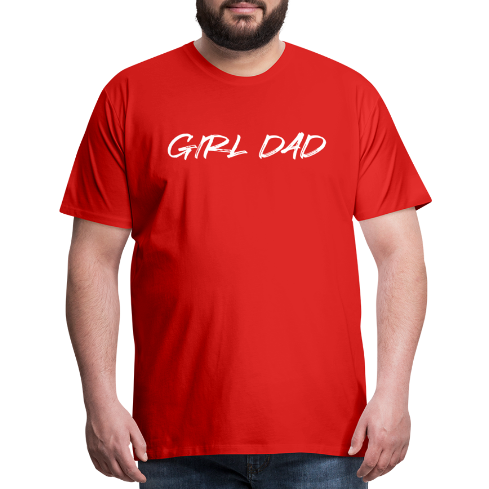 Men's Premium T-Shirt GIRL DAD WHITE - red