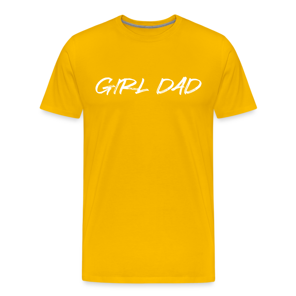Men's Premium T-Shirt GIRL DAD WHITE - sun yellow