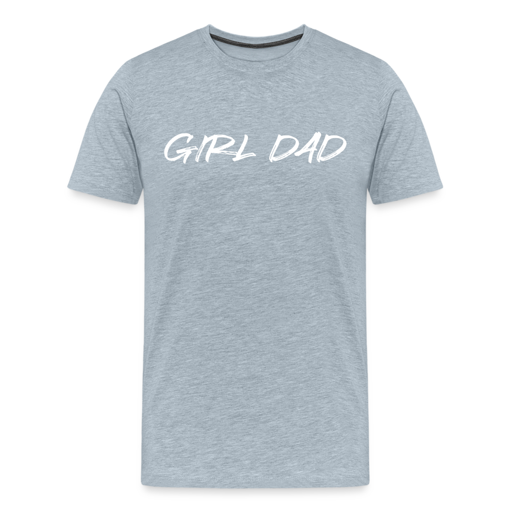 Men's Premium T-Shirt GIRL DAD WHITE - heather ice blue