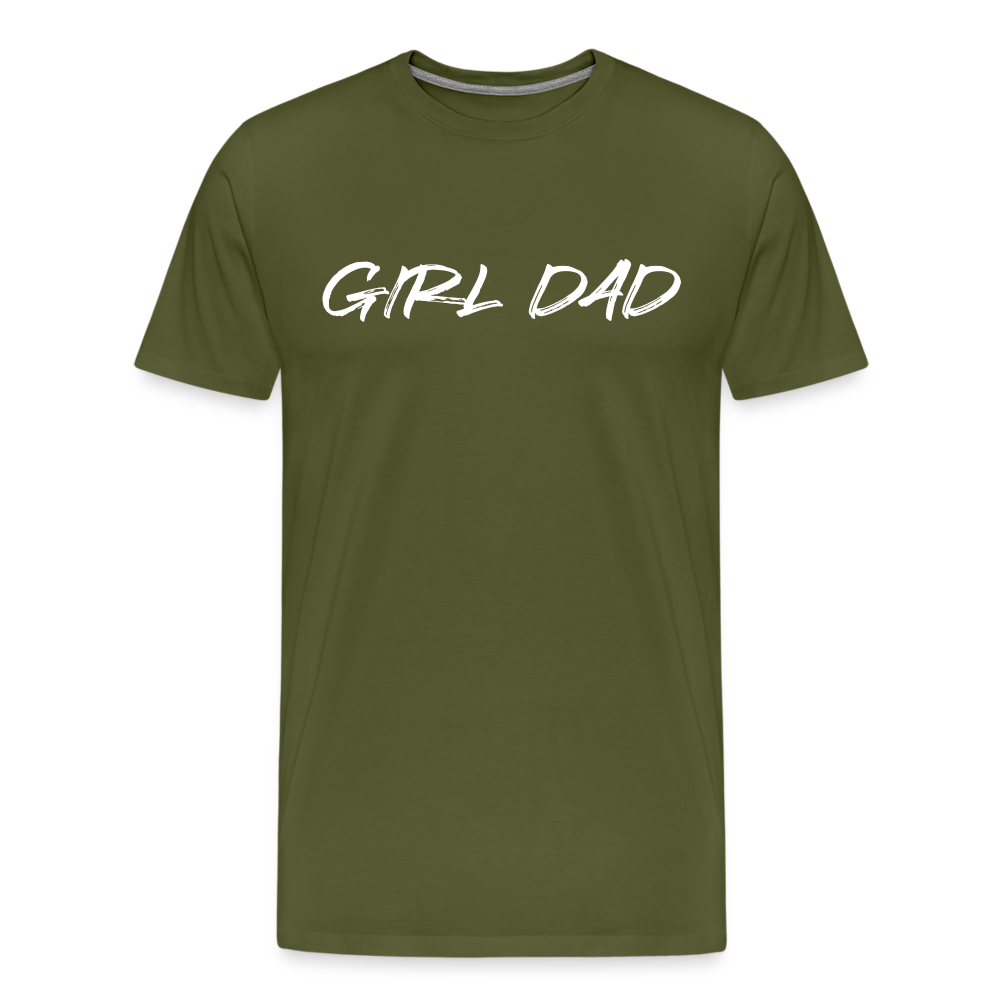 Men's Premium T-Shirt GIRL DAD WHITE - olive green