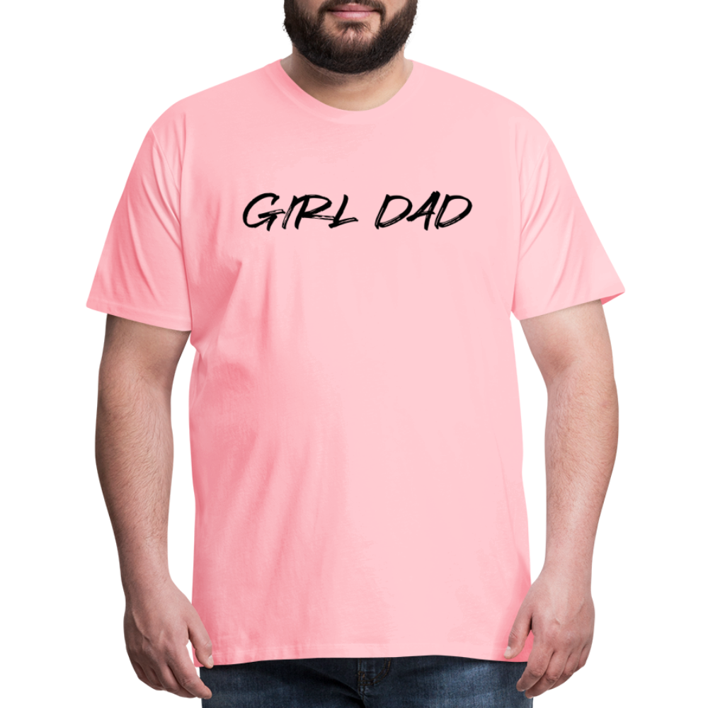 Men's Premium T-Shirt GIRL DAD BLACK - pink