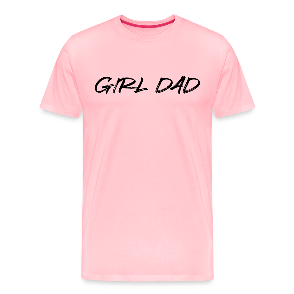 Men's Premium T-Shirt GIRL DAD BLACK - pink