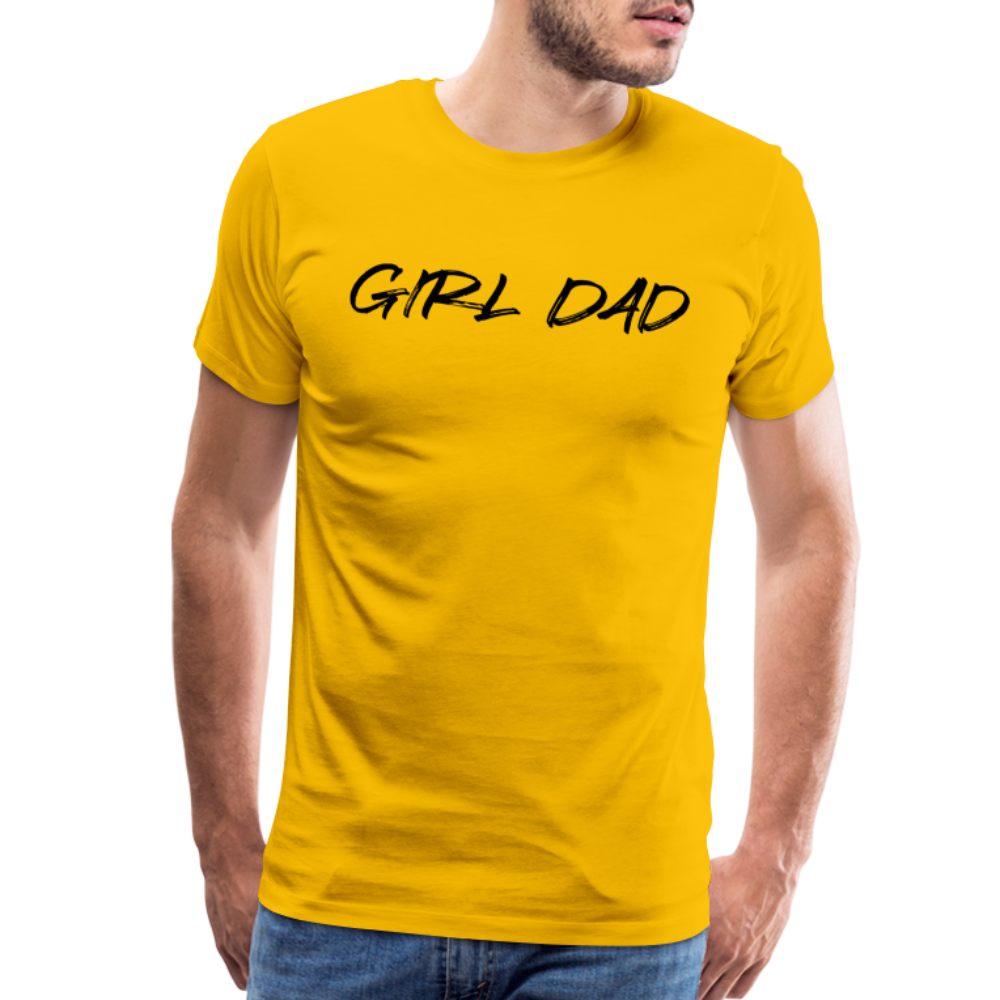Men's Premium T-Shirt GIRL DAD BLACK - sun yellow