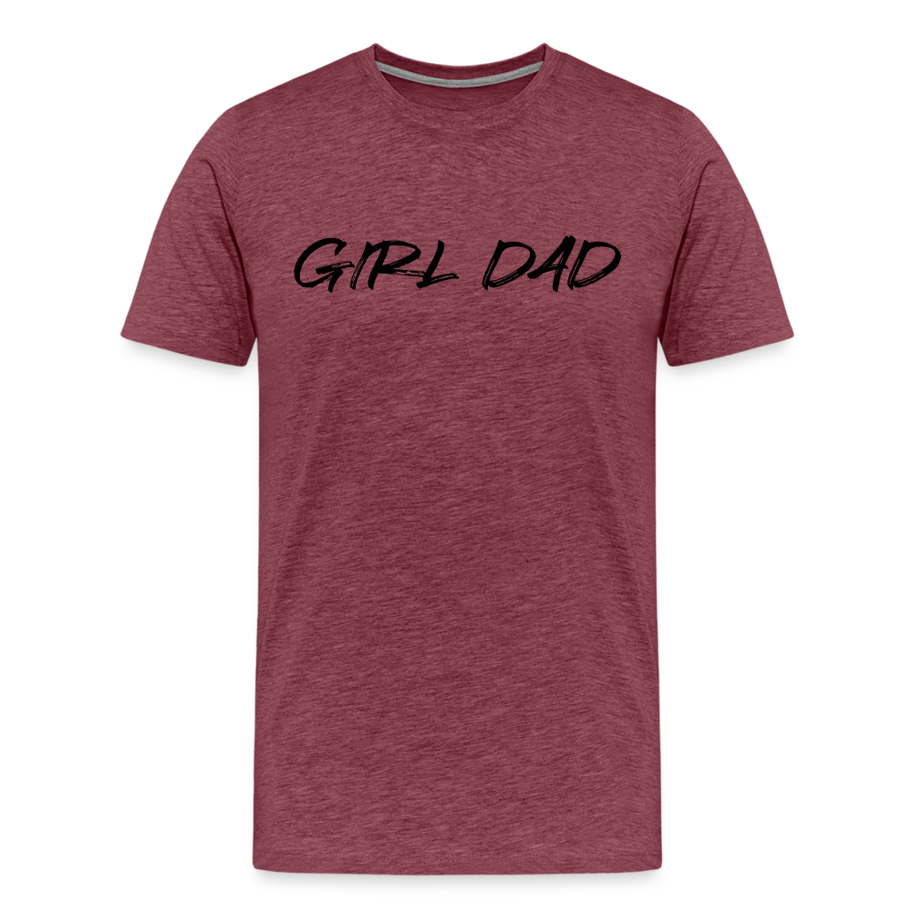 Men's Premium T-Shirt GIRL DAD BLACK - heather burgundy