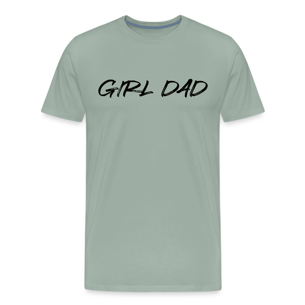 Men's Premium T-Shirt GIRL DAD BLACK - steel green