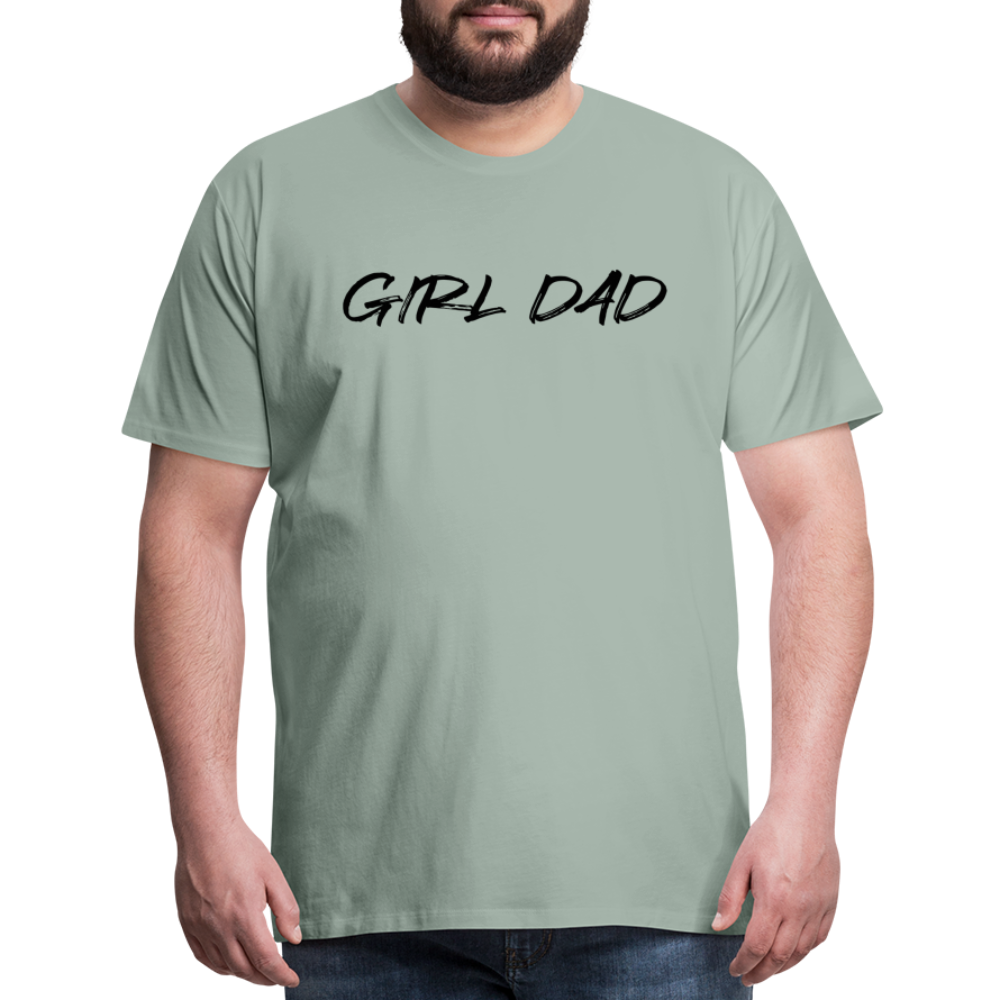 Men's Premium T-Shirt GIRL DAD BLACK - steel green