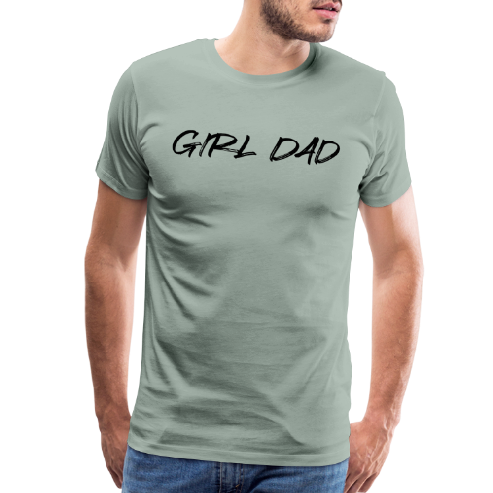Men's Premium T-Shirt GIRL DAD BLACK - steel green