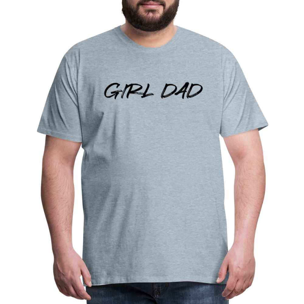 Men's Premium T-Shirt GIRL DAD BLACK - heather ice blue