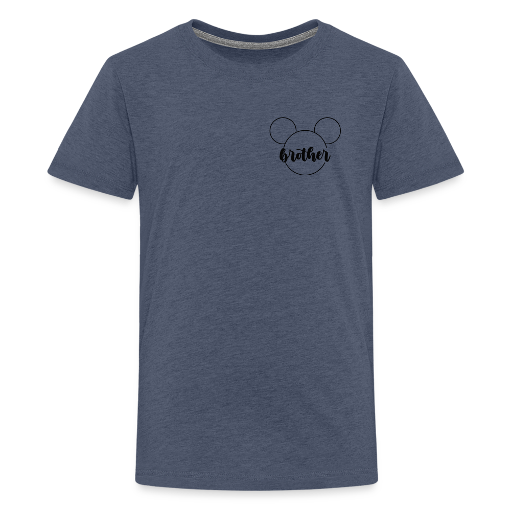 Kids' Premium T-Shirt BN MICKEY BROTHER BLACK - heather blue