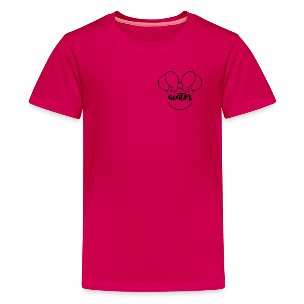 Kids' Premium T-Shirt BN MINNIE BLACK - dark pink