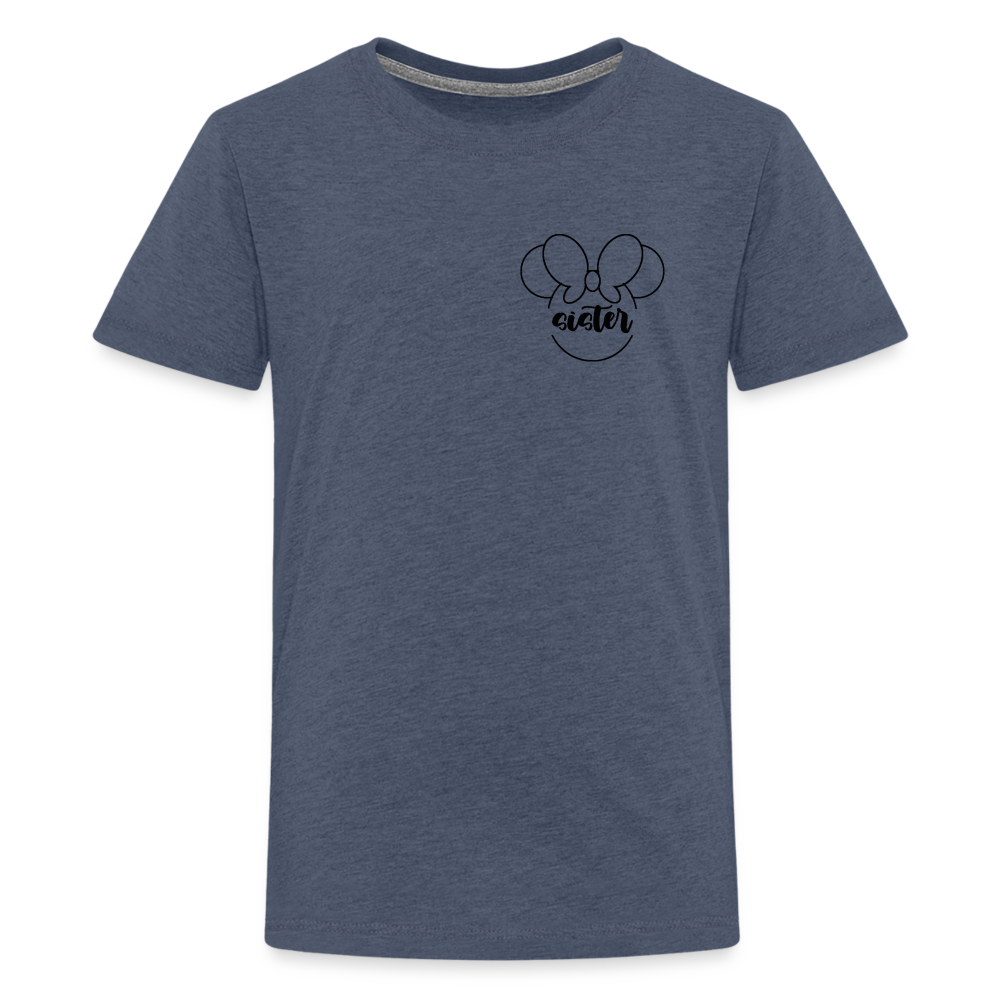Kids' Premium T-Shirt BN MINNIE BLACK - heather blue