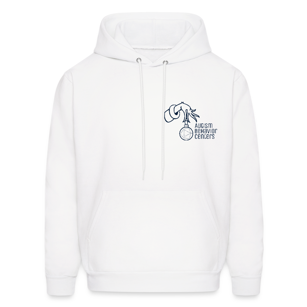 Holiday Men's Hoodie- NAVY - white