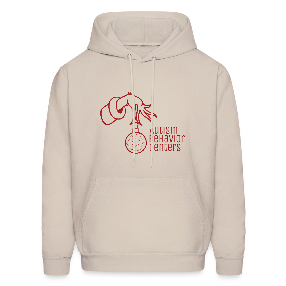 Holiday Men's Hoodie- RED LARGE LOGO - Sand