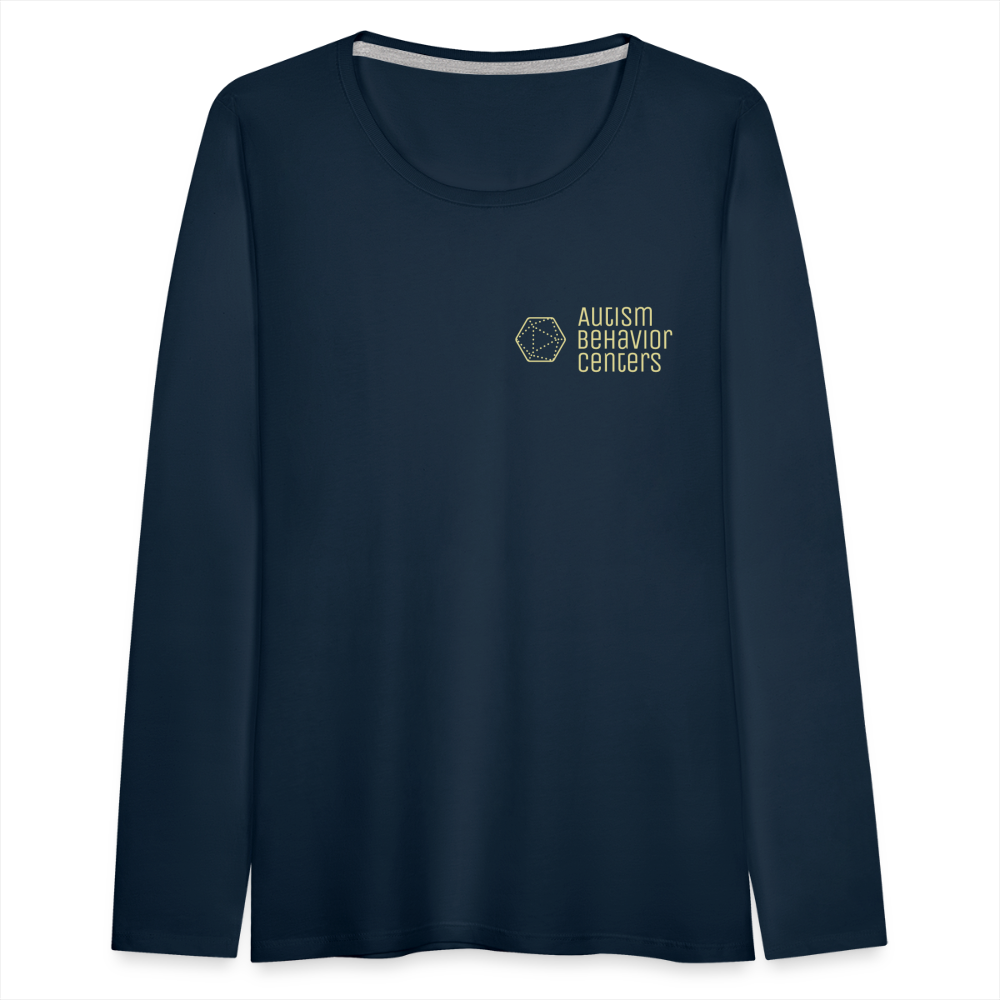 ABC Women's Premium Long Sleeve T-Shirt Small Logo Light - deep navy