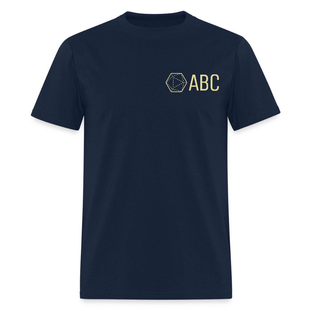 ABC Simple Logo Yellow Print - navy