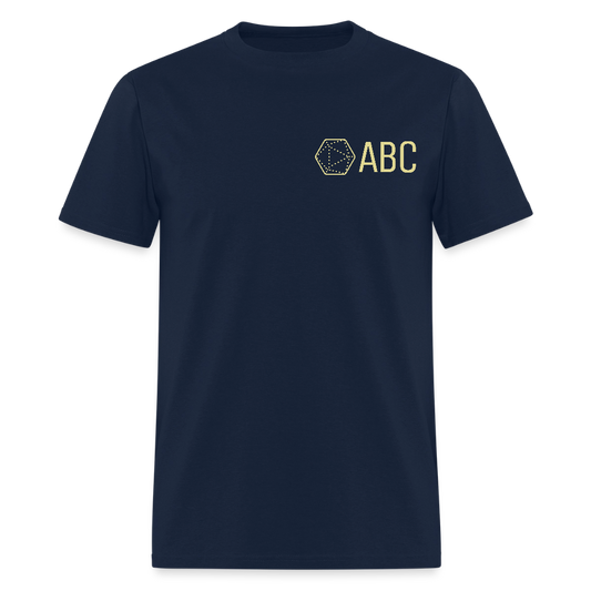 ABC Simple Logo Yellow Print - navy
