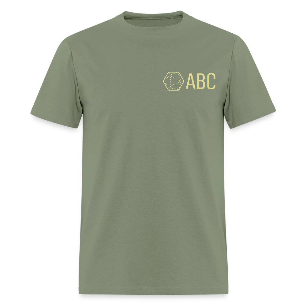 ABC Simple Logo Yellow Print - military green
