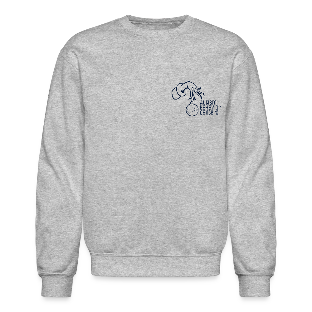 Holiday Crewneck Sweatshirt- NAVY - heather gray