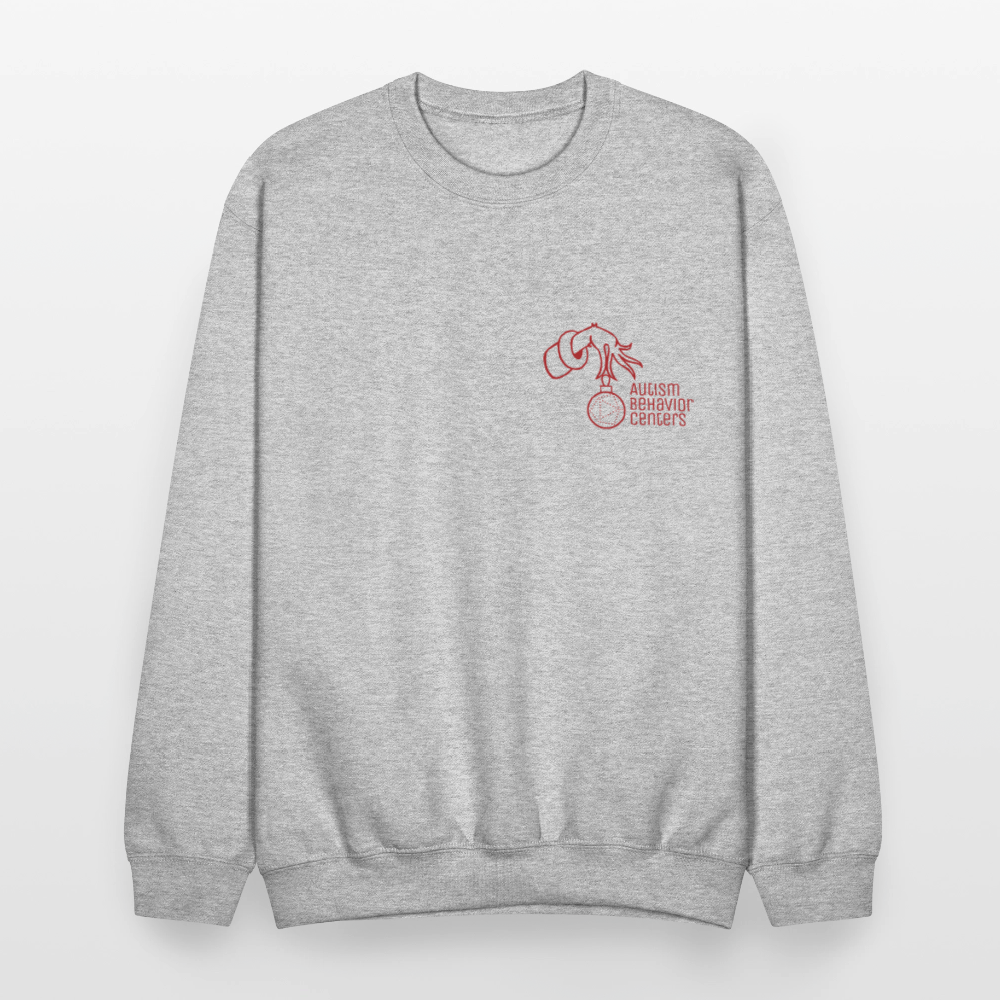 Holiday Crewneck Sweatshirt-RED - heather gray