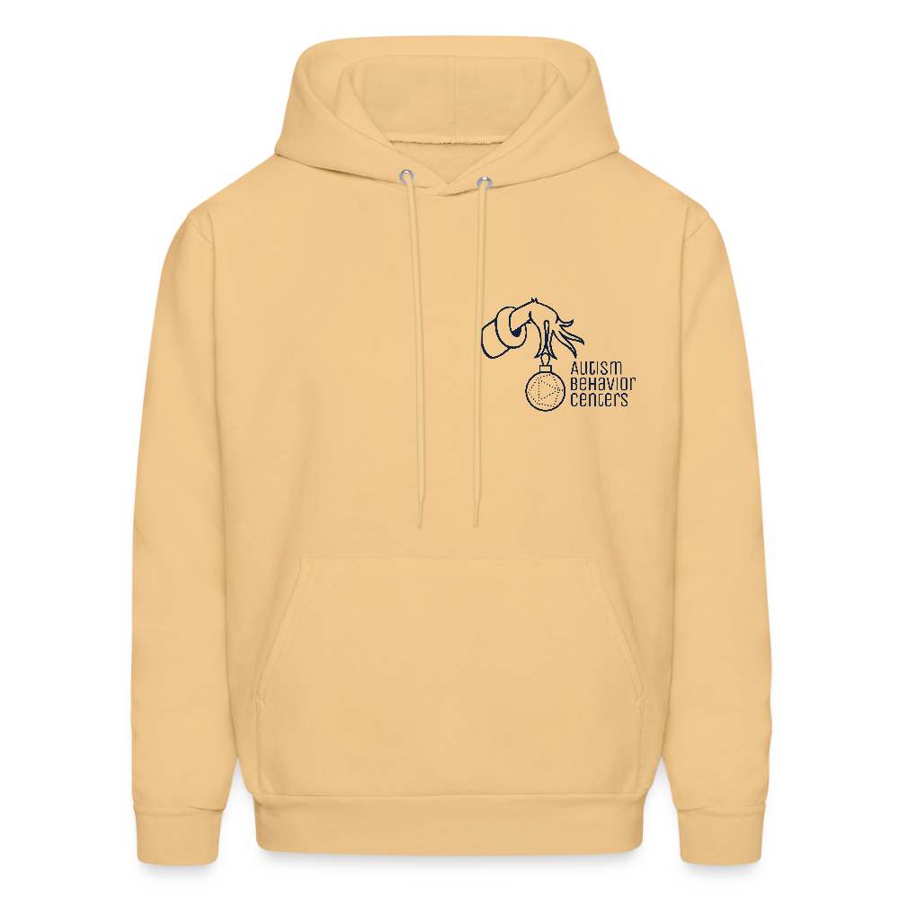 Holiday Men's Hoodie- NAVY - light gold 
