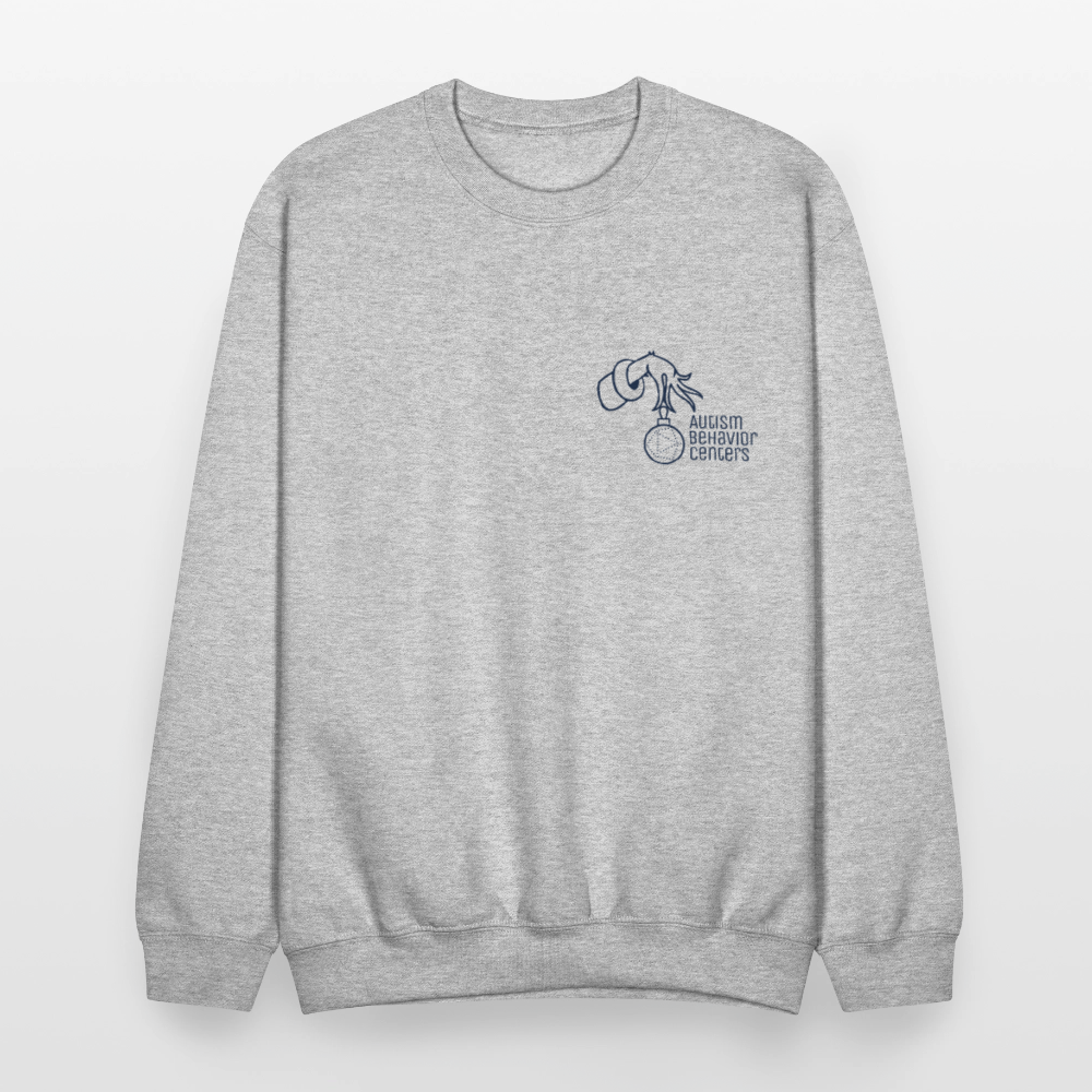 Holiday Crewneck Sweatshirt- NAVY - heather gray