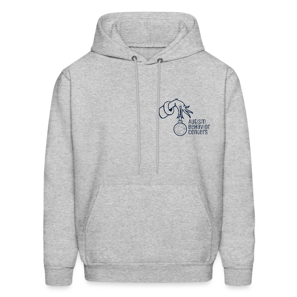 Holiday Men's Hoodie- NAVY - heather gray