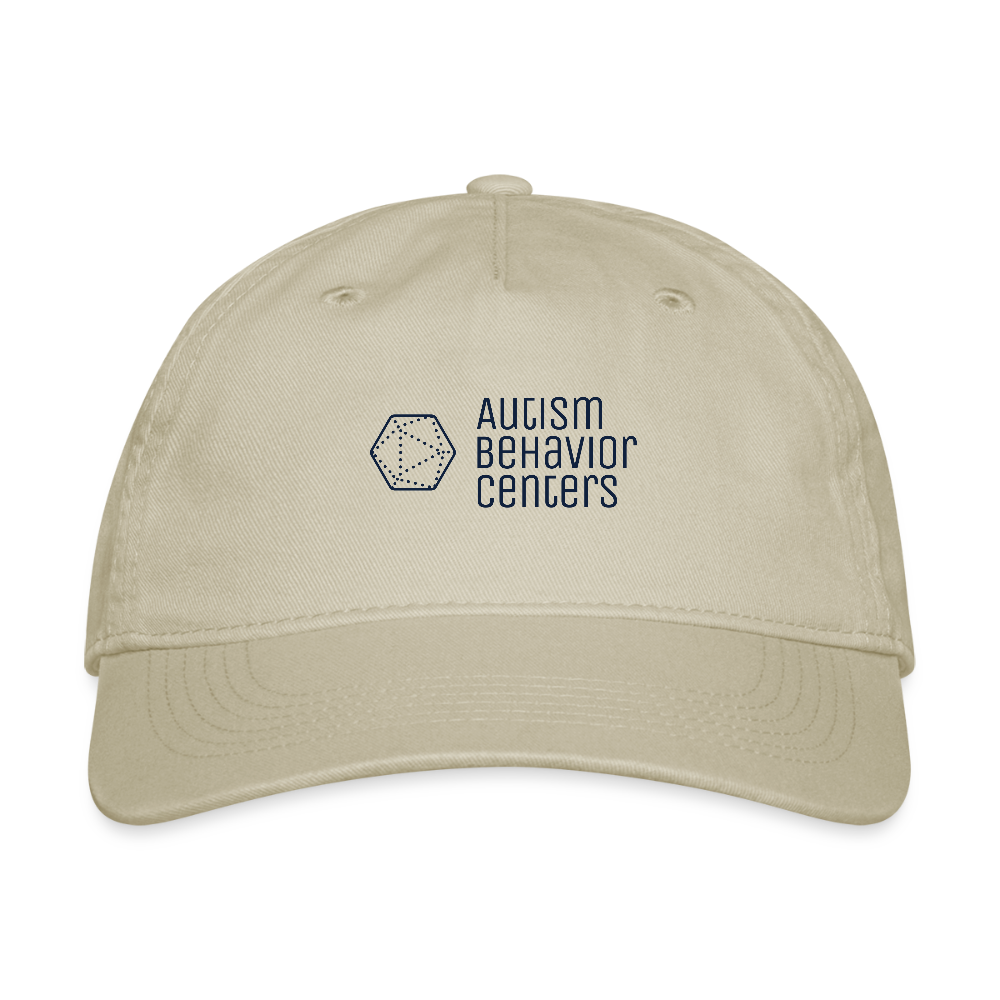 Organic Baseball Cap dark logo - khaki